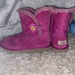 Purple button ugg slippers size 6